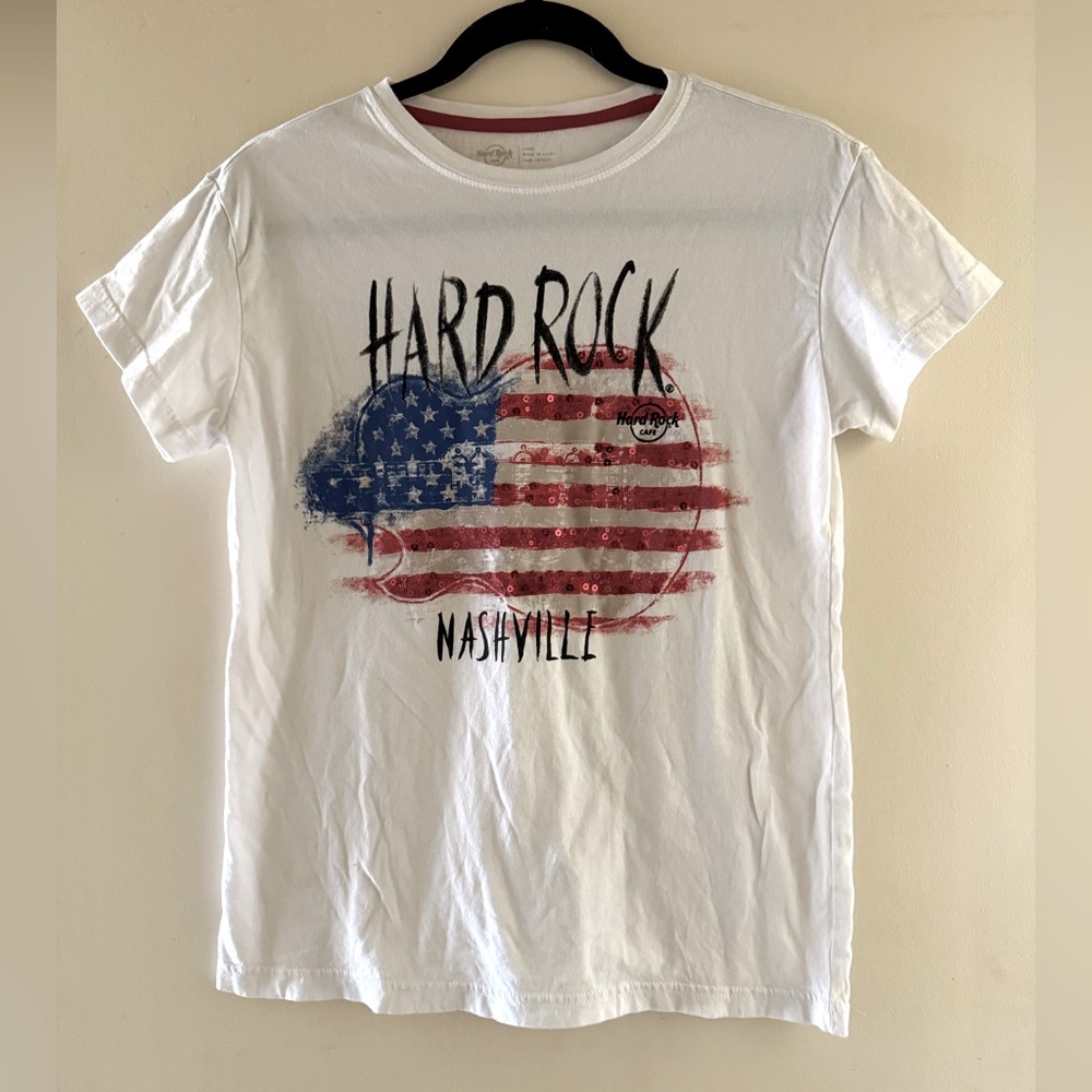 Hard Rock Cafe Nashville Sequin Guitar T-Shirt